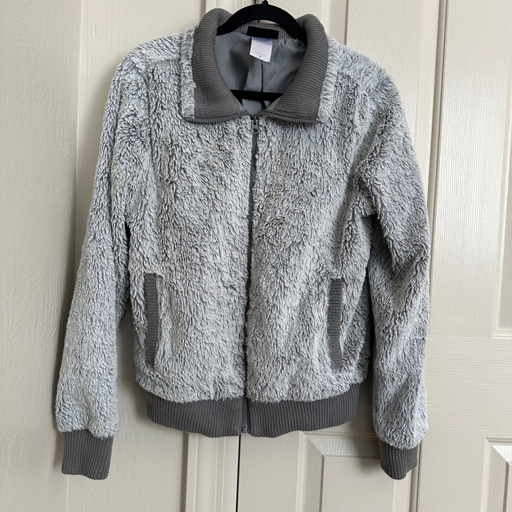 Patagonia Women's Conejo Hi-Loft Fleece Bomber Jacket - Frosted Gray - Medium‎